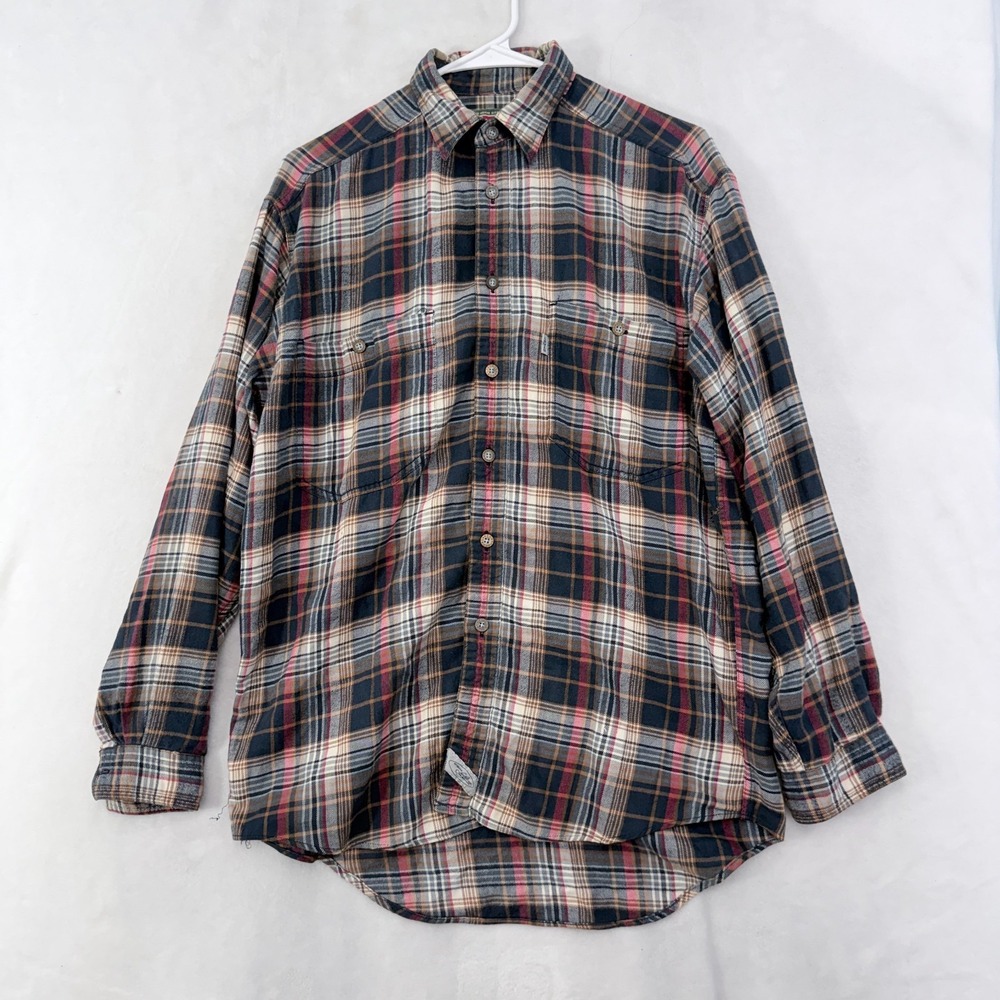 Vintage Levis Shirt Mens S Multicolor Plaid Flannel Pocket Button Up